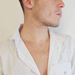 Collana Grumetta 50cm x 1.9mm in Oro Giallo foto indossata