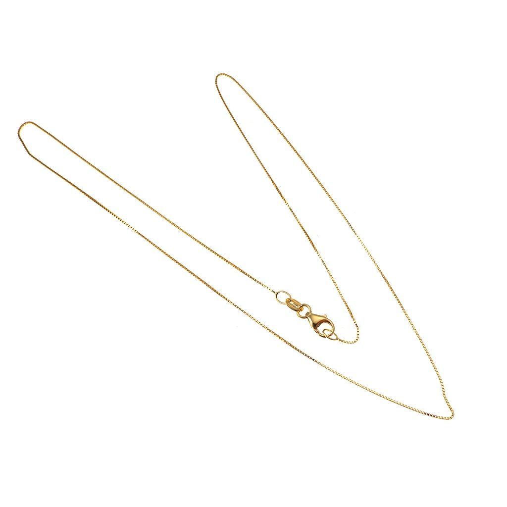 Girocollo Veneta 42cm 0,5mm in Oro Giallo - Chiusura Moschettone