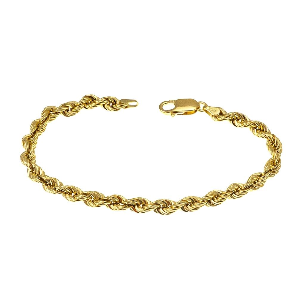 Rope Bracelet 18cm x 4.80mm in yellow gold