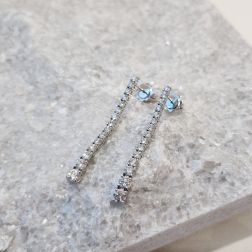 Scalar Tennis Earrings 4cm with 30 Diamonds