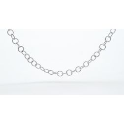 Girocollo Rolò Rigata 4,7mm in Oro Bianco