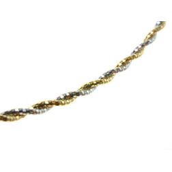 Girocollo Semirigido Flessibile Intreccio Sfaccettato Bicolore