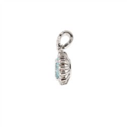 Ciondolo Kate Acquamarina 6x4mm e Diamanti