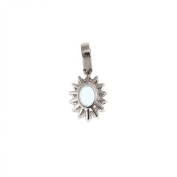 Pendant Kate Aquamarine 6x4mm and Diamond