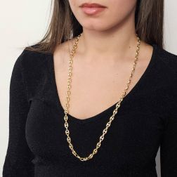 Collana a catena Marinara 70cm x 7.60mm foto indossata