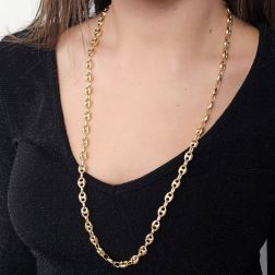 Collana a catena Marinara 70cm x 7.60mm foto indossata