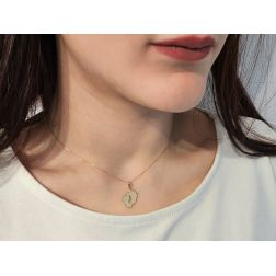 Pendant Two Feet Yellow Gold - 0.4mm thickness