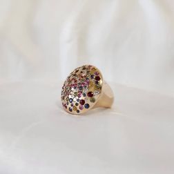 Anello Coriandoli Oro Rosa