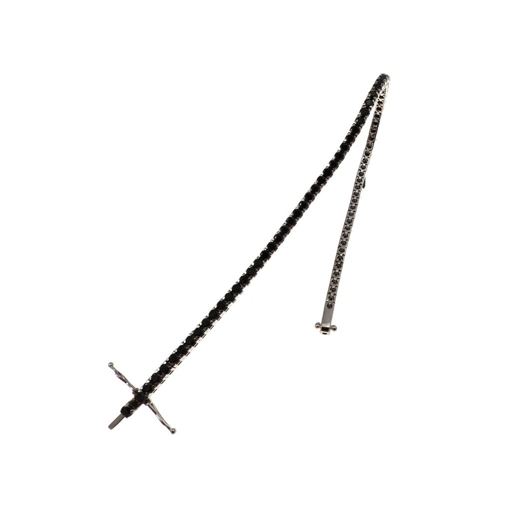 Black Diamonds Squared Tennis Bracelet x 2.30mm