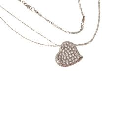 Diamond Heart double chain Necklace
