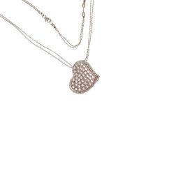 Diamond Heart double chain Necklace