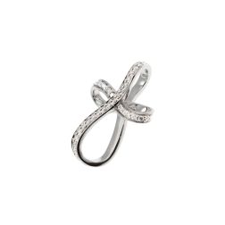 White Gold Infinity Cross Pendant with Diamonds