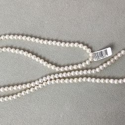 89cm Long Necklace White Pearls without clasp