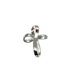 White Gold Infinity Cross Pendant with Diamonds