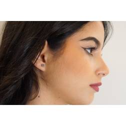 Sapphire Circle earring 5,5mm