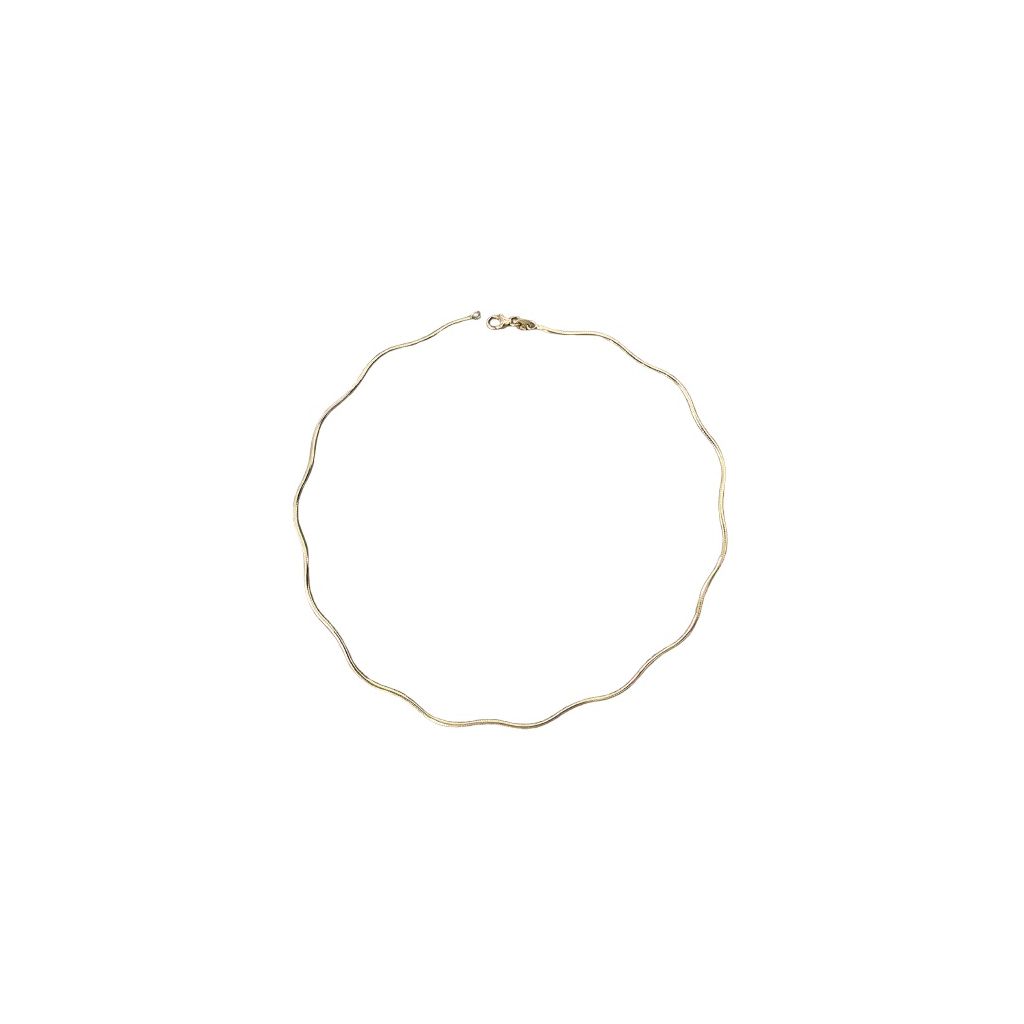 Semi-rigid flexible wave necklace