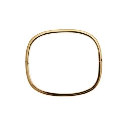 Large Square Rigid Bracelet in Polished Yellow Gold