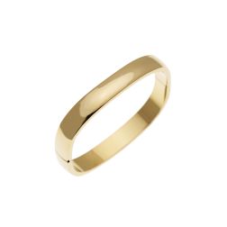 Large Square Rigid Bracelet in Polished Yellow Gold