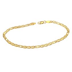 Bracciale maglia 3+1 tigre e pernice oro giallo