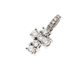 Croce con Diamanti - Larghezza 6.7mm