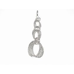 Ovals charms white gold