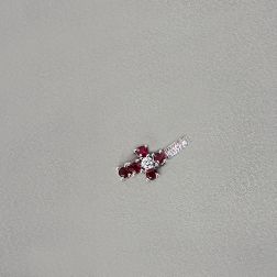 Cross with Rubies - Width 8.3mm