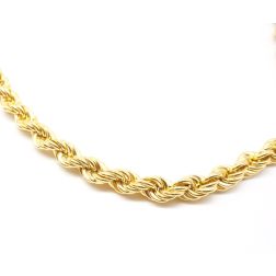 Collana corda 50cm x 3.80 mm oro giallo