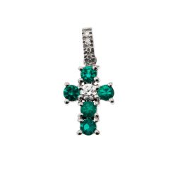 Cross Emeralds - Width 8.3mm