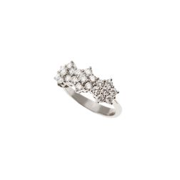 Trilogy Diamonds Flower Ring - Width 8.80mm