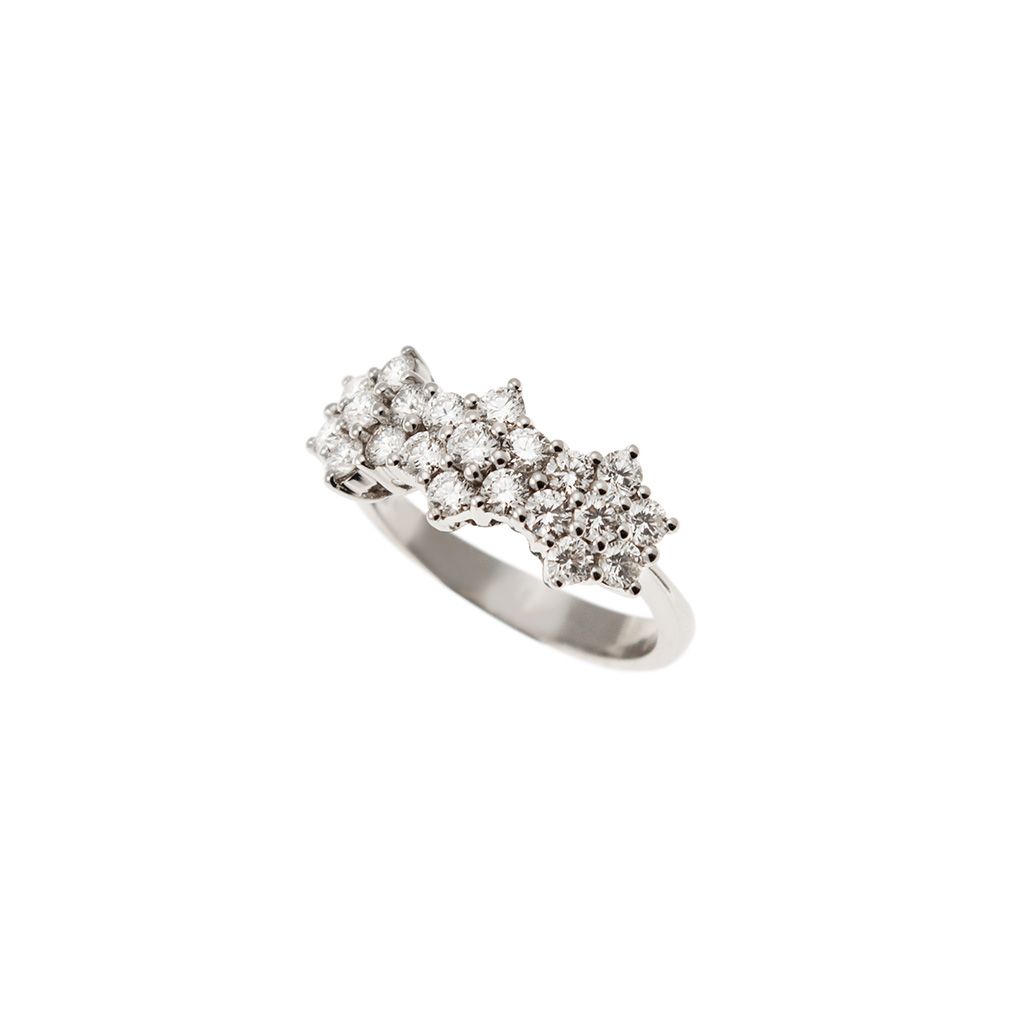 Trilogy Diamonds Flower Ring - Width 8.80mm