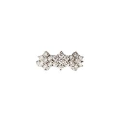 Trilogy Diamonds Flower Ring - Width 8.80mm