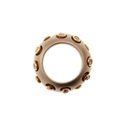 Domed Band Ring with Fancy Brown Diamonds