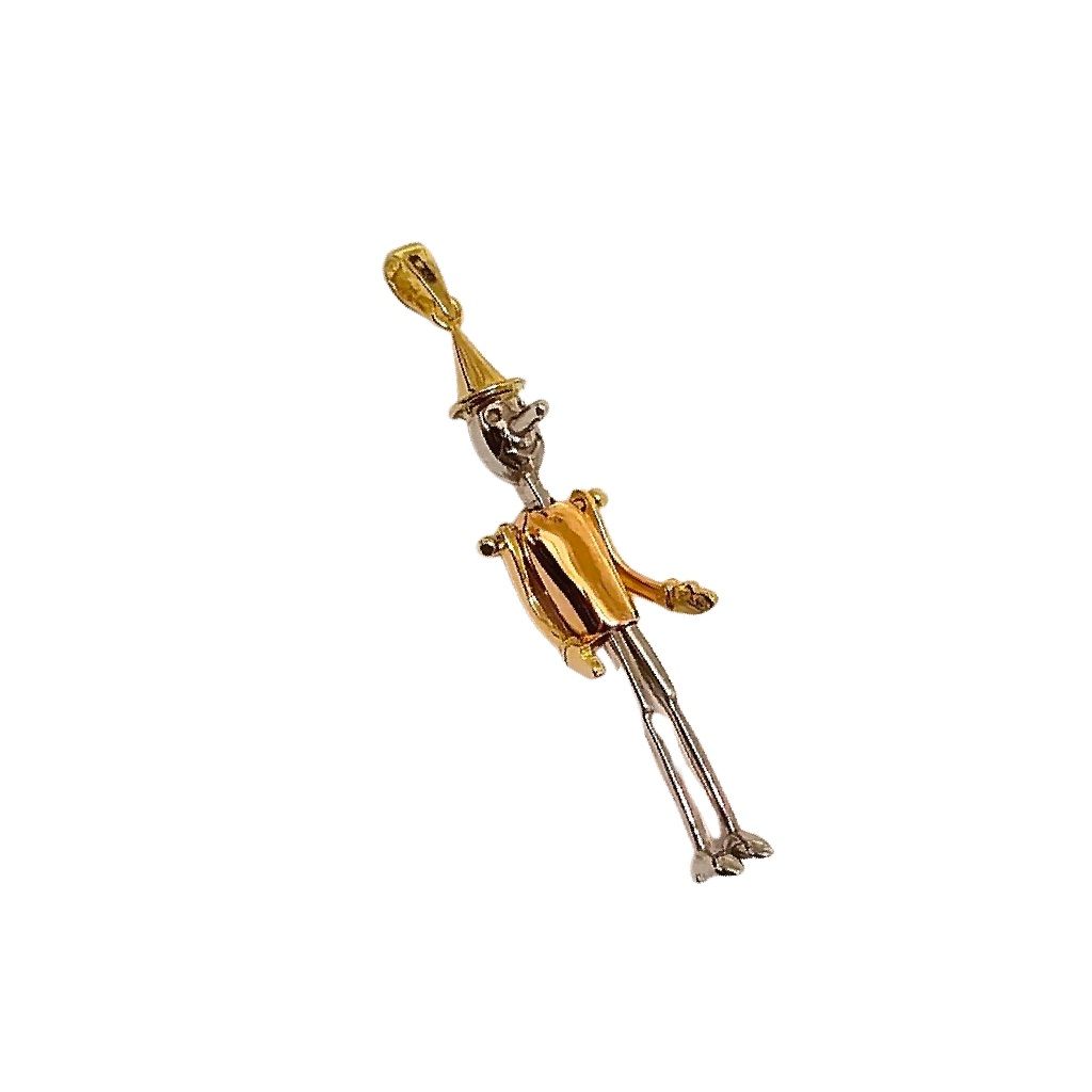 Rose, Yellow and White Gold "Pinocchio" charm