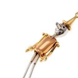 Rose, Yellow and White Gold "Pinocchio" charm