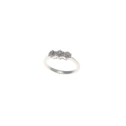 Anello Trilogy Fiore di Diamanti - Larghezza 4.50mm