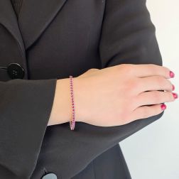 photo of worn Ruby Tennis Bracelet x 3.00mm