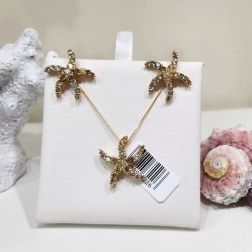 Starfish Pendant with Yellow and Brown Diamonds in Rose Gold