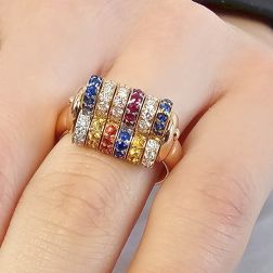 Anello Caleidoscopio Oro Rosa foto indossata