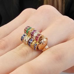 photo of worn Rose Gold Kaleidoscope Ring