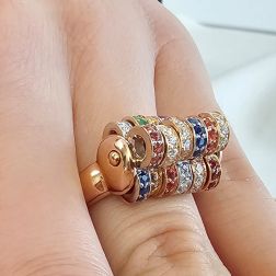 Anello Caleidoscopio Oro Rosa foto indossata