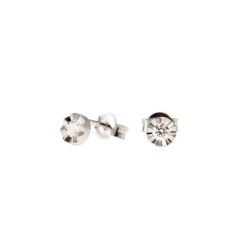 Earrings Faceted Circle 0,14ct