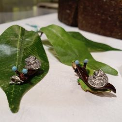 Snail Pendant with Diamonds