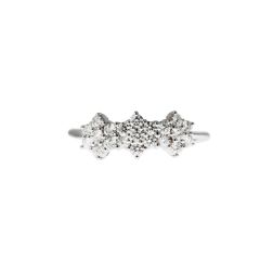 Trilogy Diamonds Flower Ring - Width 7mm