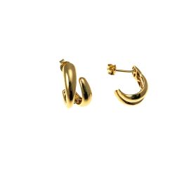Yellow Gold Twin Drop Earrings