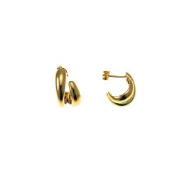 Yellow Gold Twin Drop Earrings
