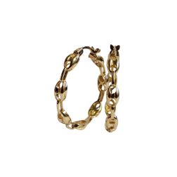 Marine chain hoops Yellow Gold - Large