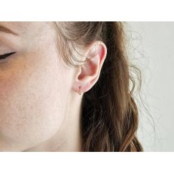 Hoops circles 1cm x 1mm in yellow gold