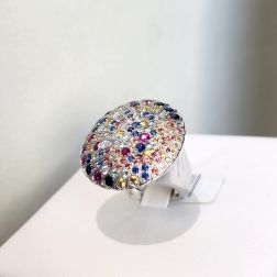 Anello Fireworks Oro Bianco