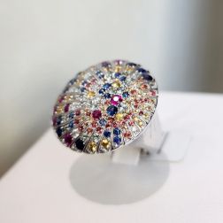 Anello Fireworks Oro Bianco