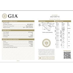 Cross-Vault Trilogy Ring in White Gold with GIA Diamonds 0,21ct and 0,19ct - Italian size 14